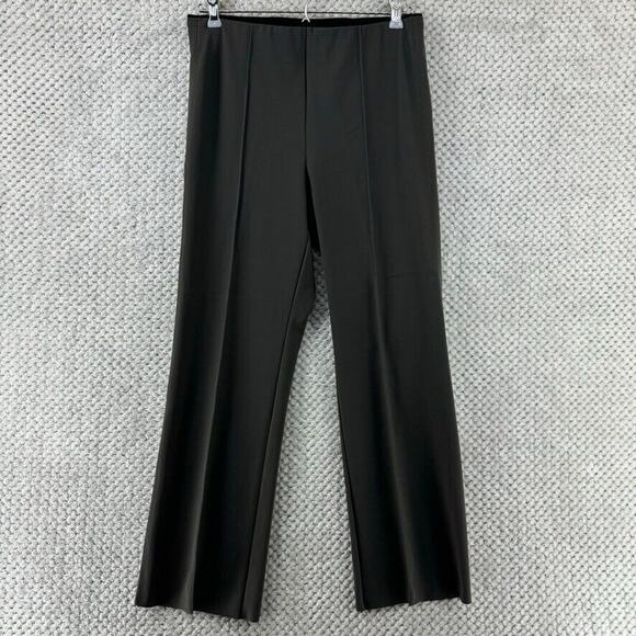 Athleta Pants Womens S Dark Gray Pull Over Elastic Waist Mid Rise Straight Crop - Picture 1 of 16